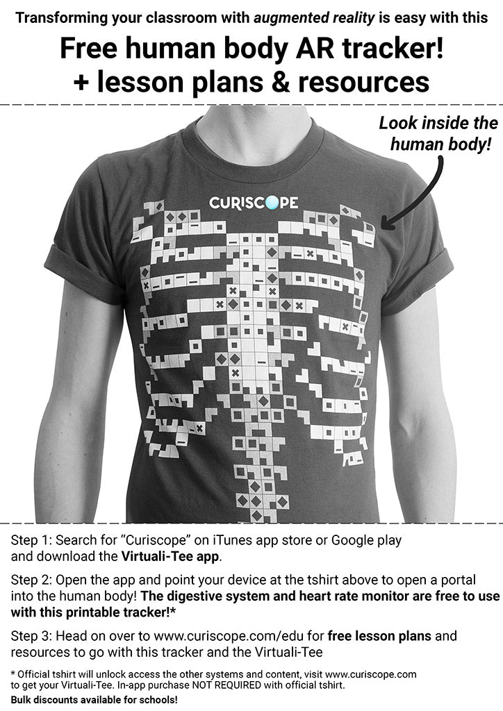 Free Augmented Reality lesson on the Digestive System and The Heart.